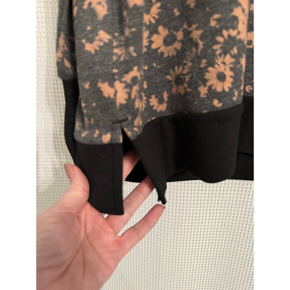 Cuddl Duds New Women's Cottagecore Retro Floral Lounge Comfy 1/2 Zip Pullover M - Picture 7 of 12